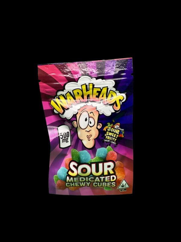 Warheads Sour Medicated Chewy Tubes 500MG