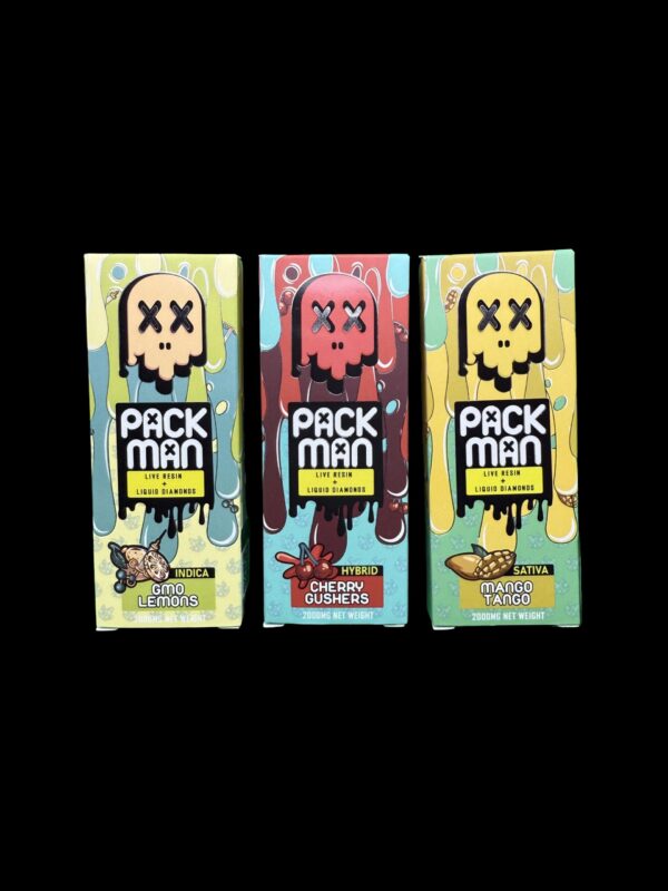Pack Man Live Resin + Liquid Diamonds 2G Disposables
