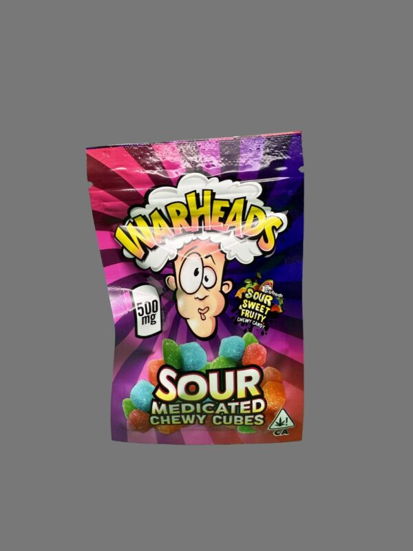 Warheads Sour Medicated Chewy Tubes 500MG