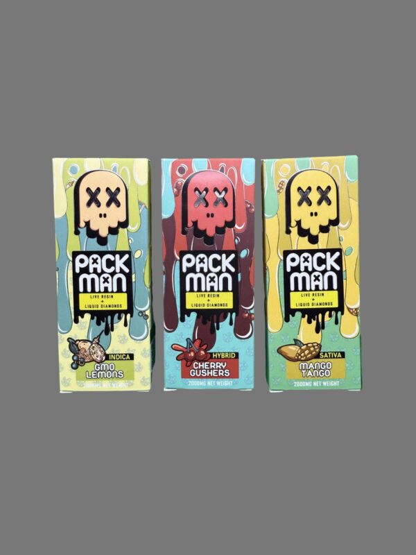 Pack Man Live Resin + Liquid Diamonds 2G Disposables
